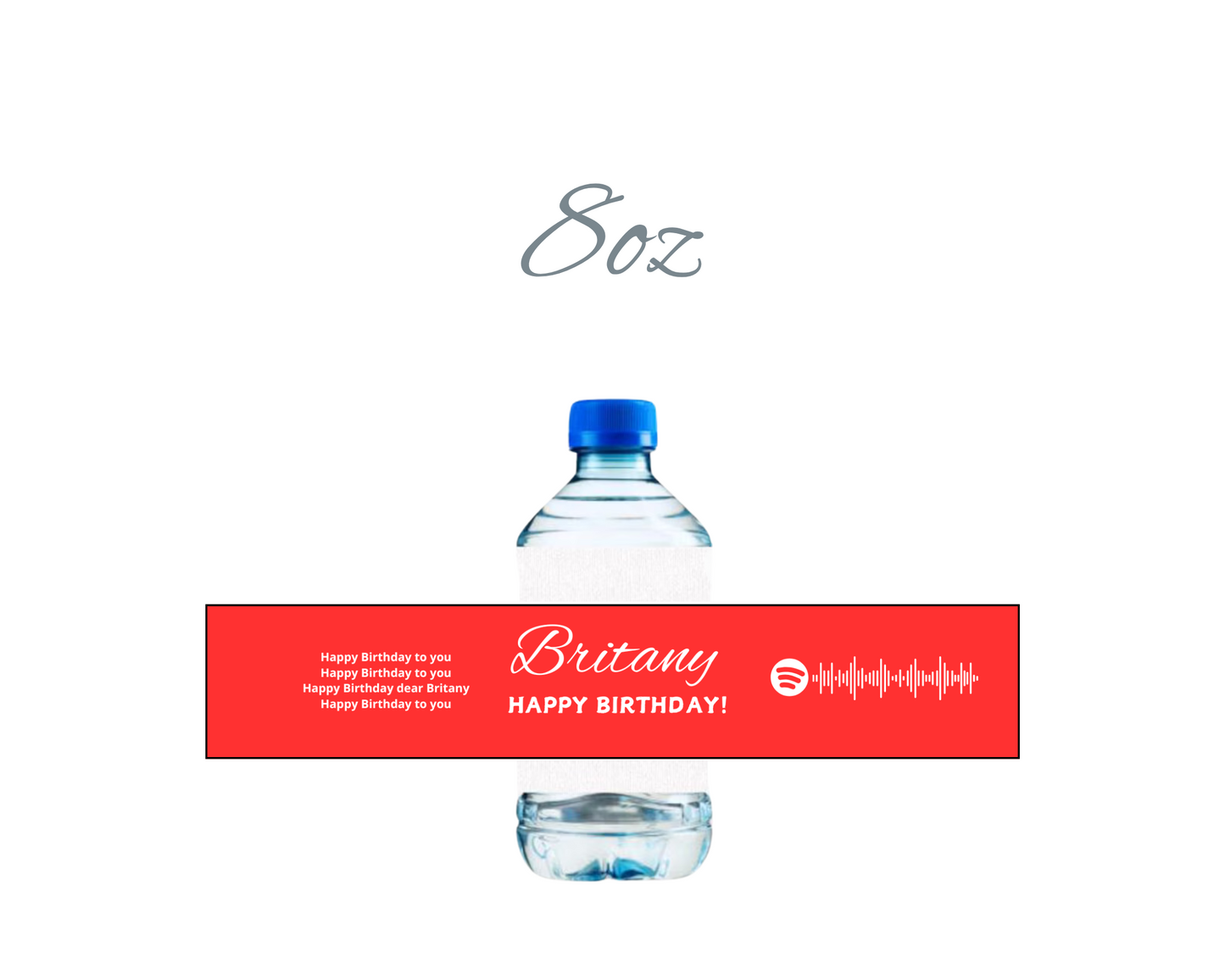Coke Theme Water Bottle Labels