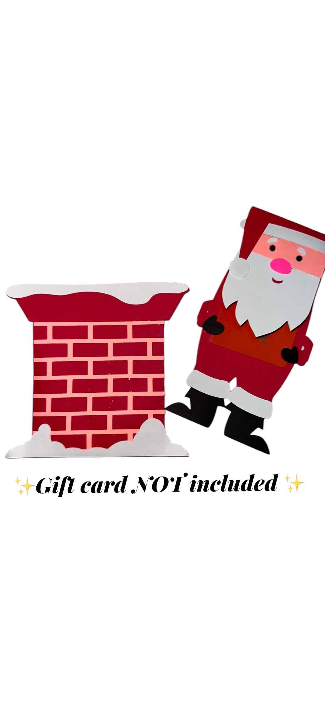 Santa Down The Chimney Gift Card Holder
