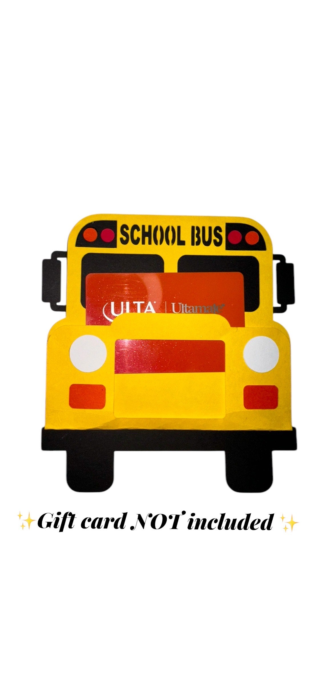 School Bus Gift Card Holder