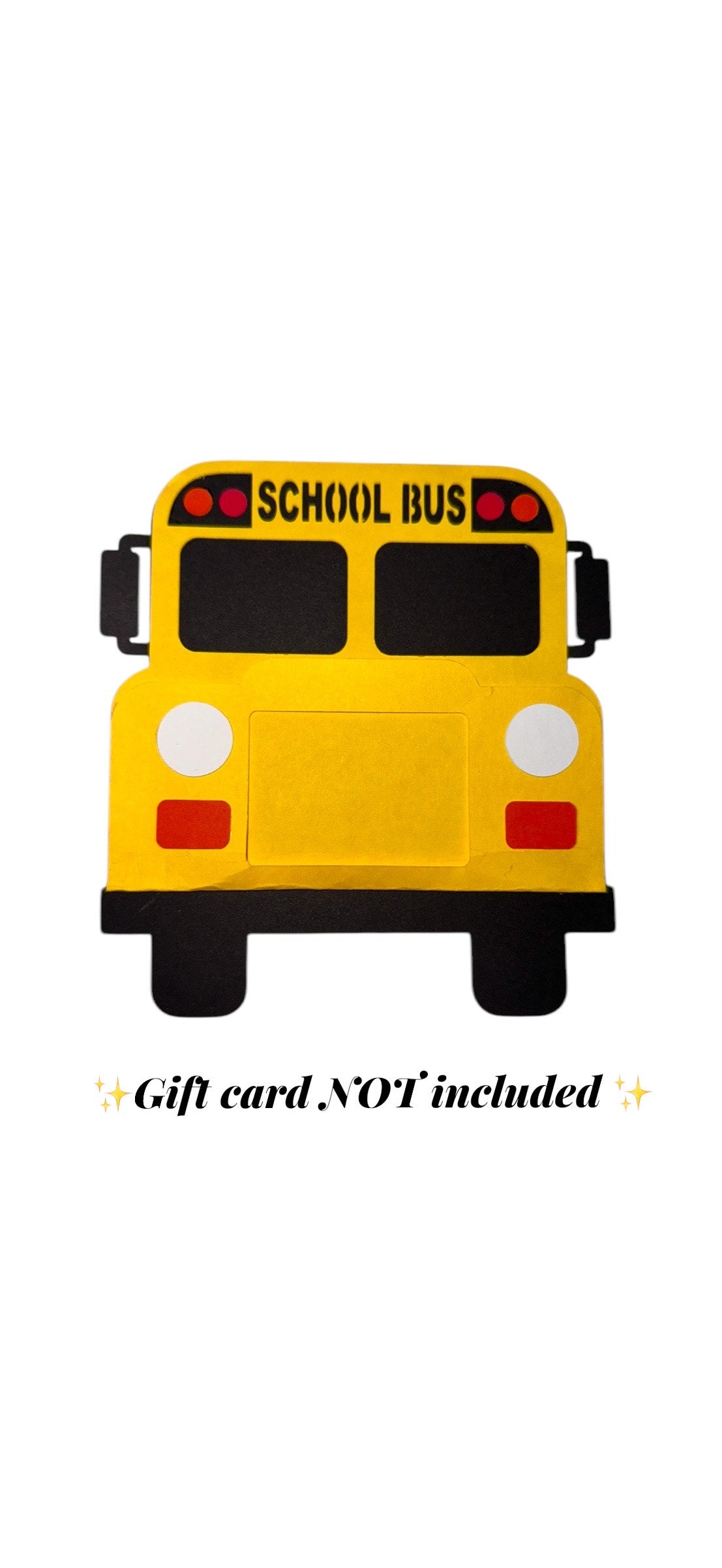 School Bus Gift Card Holder
