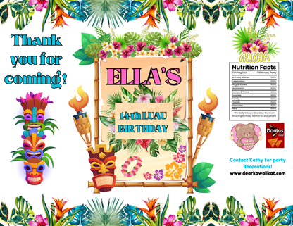 Hawaii Theme Chip Bags
