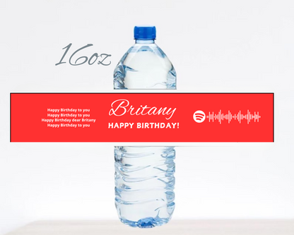 Coke Theme Water Bottle Labels