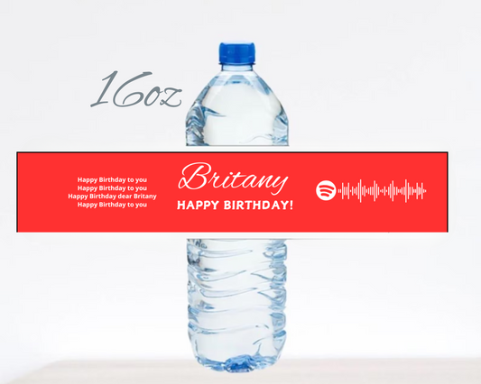 Coke Theme Water Bottle Labels
