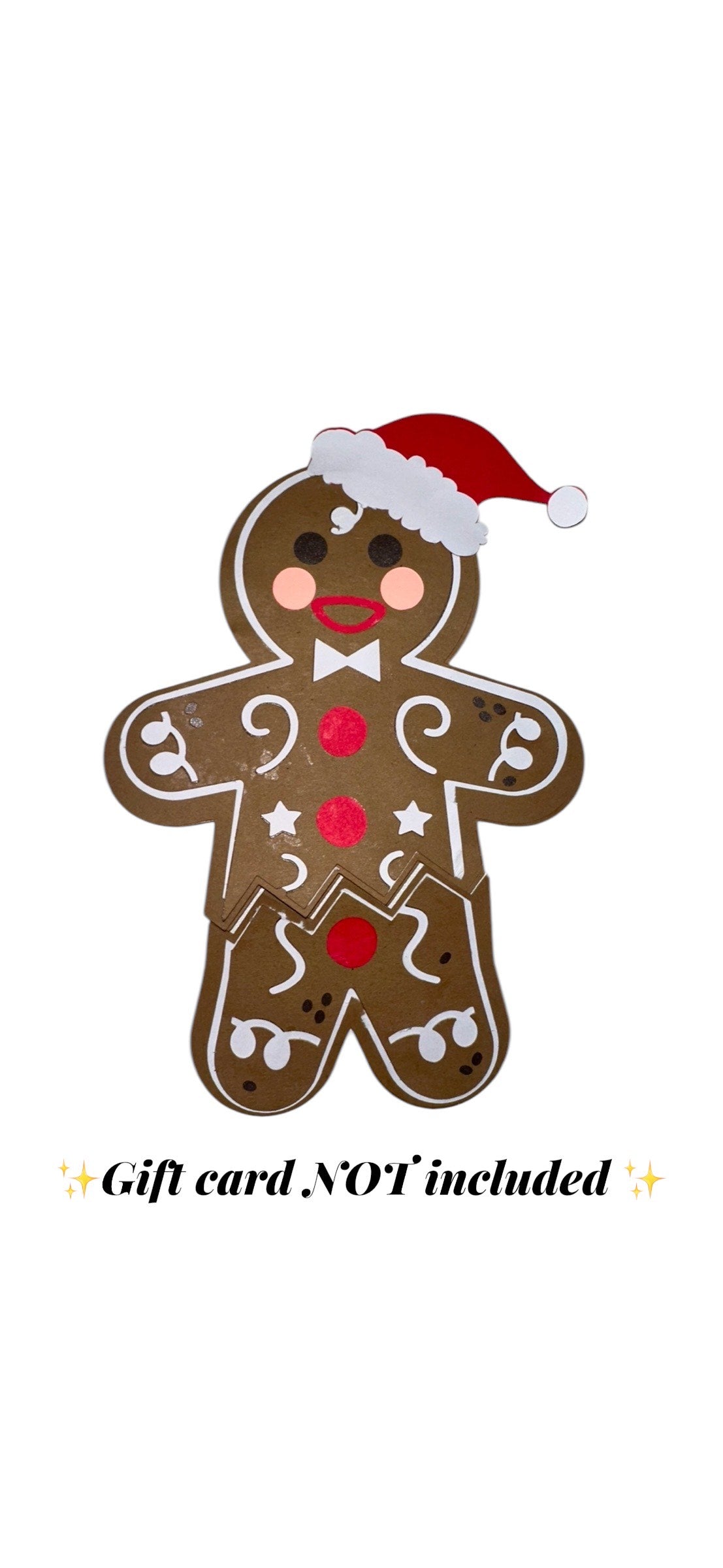 Gingerbread Man Gift Card Holder