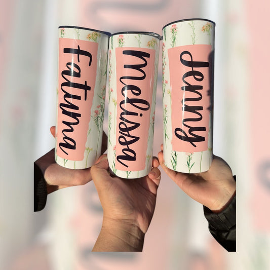 Personalized Floral Tumbler