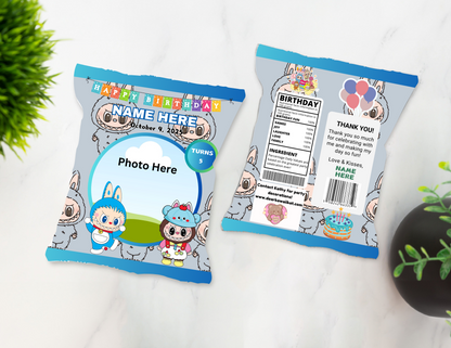 Labubu Light Blue Chip Bags